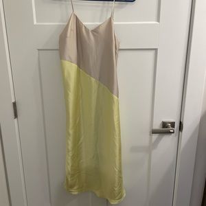 Express Color block slip dress